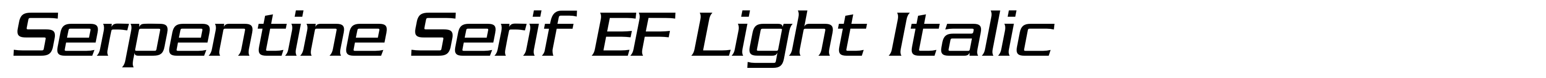 Serpentine Serif EF Light Italic
